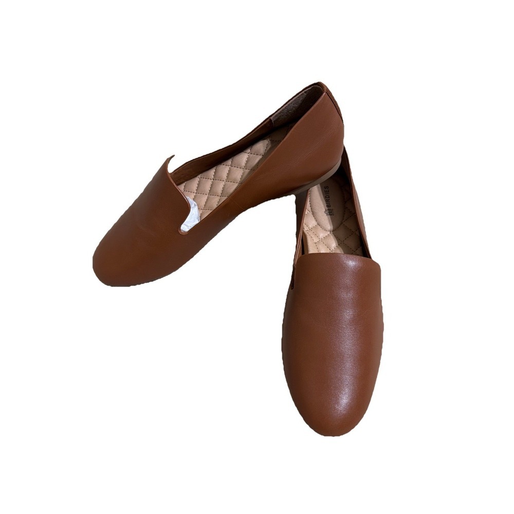Birdies The Starling Loafer Comfort Cognac Leather 7.5 Flat Shoes Minimalist - Picture 3 of 7